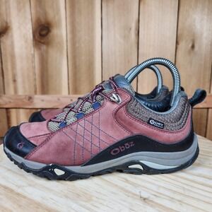 Oboz Sapphire Shoes Womens 7 Brown Leather BDry Waterproof Trail Hiking Outdoor